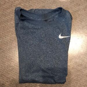 Nike Heathered Blue Tee with Swoosh
